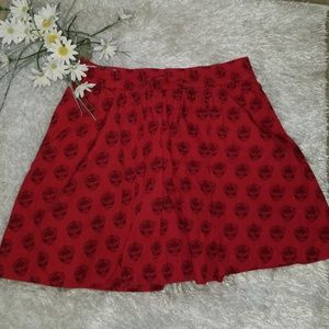 Madewell floral red skirt w/ drawstring…